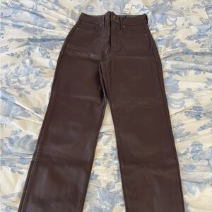Express Brown Leather Pants NEW WITH TAGS